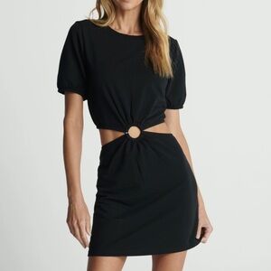 Sundays Cutout Dress with Ring Detail black size Large